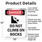 Signmission Do Not Climb On Rocks, 10 in W x Rectangle, Aluminum OS-2PACK-DS-A-1014-V-2090 - alternate 5
